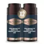 King C. Gillette Crema Idratante Viso e Barba con Vitamina B - Cura e Ammorbidisce