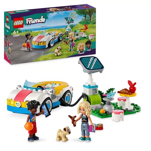 LEGO Friends Auto Elettrica con Stazione di Ricarica e Mini Bamboline 42609