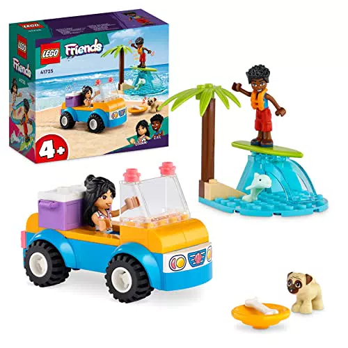 LEGO Friends Beach Buggy con Tavola da Surf e Mini Bamboline - Giochi Estivi
