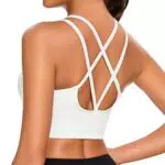 Leversic Reggiseno Sportivo Donna Scollo a V Imbottito Senza Ferretto Fitness