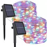 Luci Solari Esterno 12M Catena Luminosa Impermeabile con 8 Modalità Decorativa