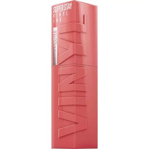 Maybelline New York Rossetto Liquido Super Stay Vinyl Ink, Effetto Brillante 16H
