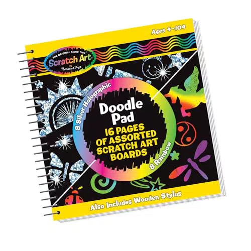 Melissa & Doug Blocco da Disegno Scratch Art con Stilo in Legno - Modello 15947