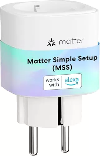 Meross Presa Smart Matter WiFi con Misurazione Consumo Energetico per Alexa e Google Home