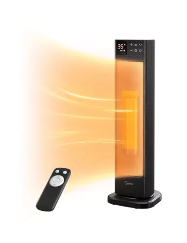 Midea NTH20-22ER Stufetta Elettrica a Basso Consumo con Termoventilatore 2000W