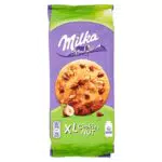 Milka Cookies XL Nut - Biscotti Croccanti con Pepite di Cioccolato e Nocciole