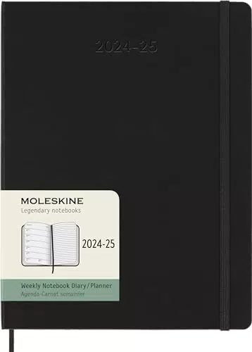 Moleskine Planner Settimanale 2024-2025 con Copertina Rigida e Chiusura Elastica