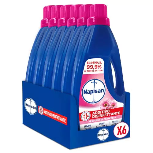 Napisan Additivo Disinfettante per Lavatrice, Profumo di Primavera, 1 Litro