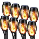 NEXVIN Lampade Solari da Giardino con Effetto Fiamma Tremolante