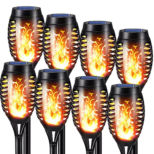 NEXVIN Lampade Solari da Giardino con Effetto Fiamma Tremolante