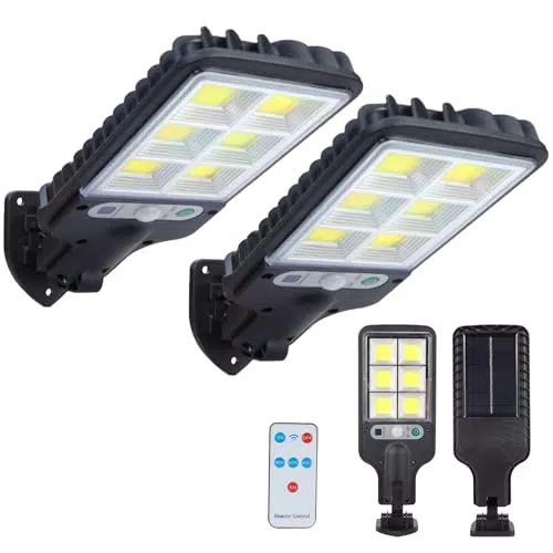 Ninonly Lampione Solare LED Esterno con Sensore di Movimento e Telecomando