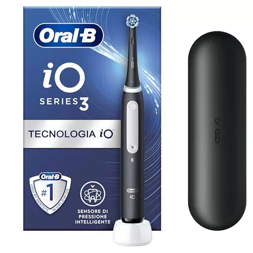 Oral-B Spazzolino Elettrico Ricaricabile iO 3 con Testina di Ricambio e Custodia