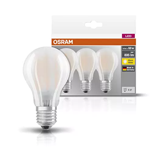 Osram Lampada LED E27 7W Luce Calda - Confezione 1 Unità