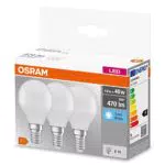OSRAM LED BASE Classic P40 - Lampade LED a filamento E14, 470 lumen, 4000K