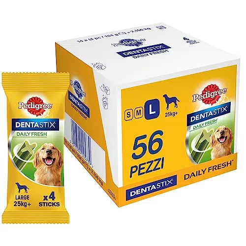 Pedigree Dentastix Fresh Snack per l'Igiene Orale del Cane - 14 Pacchetti