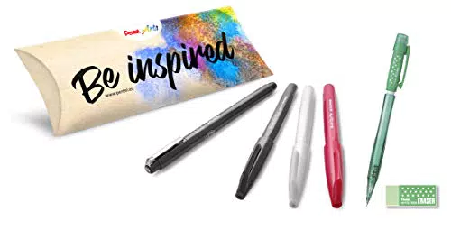 Pentel Set di Penne Brush Sign e Pointliner per Principianti