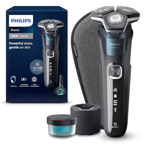Philips Rasoio Elettrico Series 5000 Wet & Dry con Tecnologia SkinIQ S5889/50