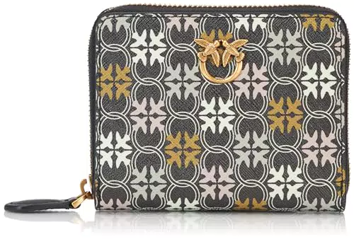 Pinko Taylor Portafoglio Donna Zip Around in PVC con Stampa Logo