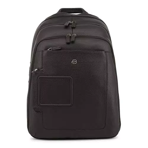 Piquadro Vibe Zaino in pelle porta PC 15" con tre scomparti