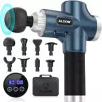 Pistola Massaggio Muscolare, ALDOM Pistola Massaggiante Muscolo Profondo Tessuto 30 Velocità Pistola Massaggiatore 48000 RPM Portatile Massage Gun per Muscoli con 8 Testine e Ricarica USB-C