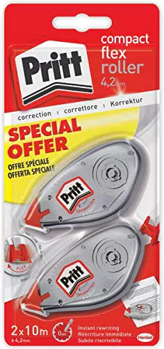 Pritt Correttore a nastro riscrivibile Flex Roller per coprire errori