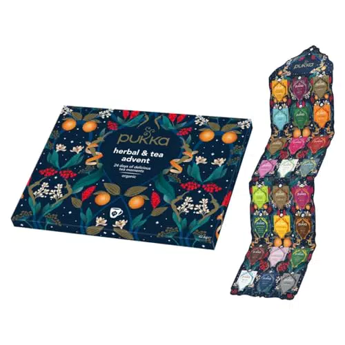 Pukka Calendario Avvento Tisane - Set Regalo di Erbe Biologiche Senza Lattosio