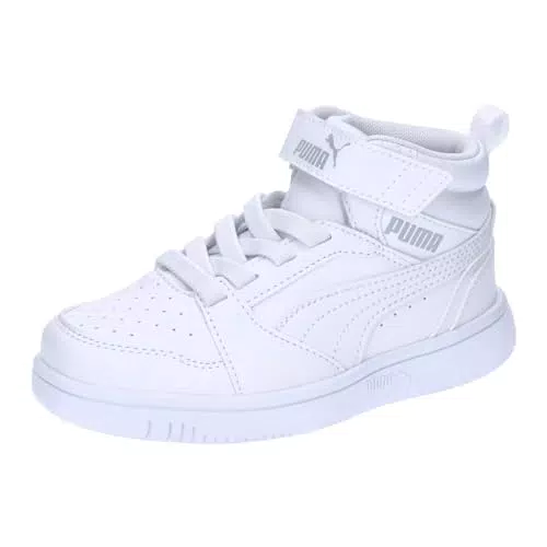 PUMA Rebound V6 Mid Ac+ Ps - Scarpe da ginnastica Unisex per Bambini e Ragazzi
