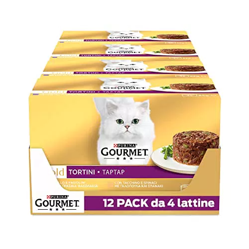Purina Gourmet Gold Tortini Umido per Gatti con Agnello e Tacchino