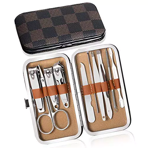 Quesuc Set Professionale di Manicure e Pedicure in Acciaio Inossidabile