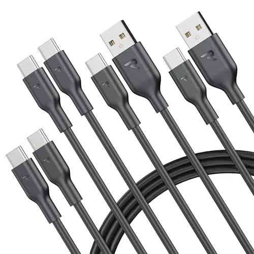 RAMPOW Cavo USB Type-C 1M Ricarica Rapida per iPhone 16/15 e Samsung Galaxy S22