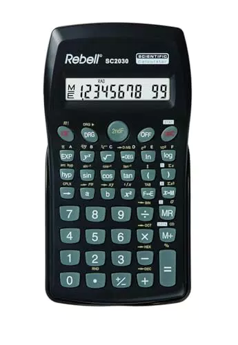 Rebell SC2030 - Calcolatrice scientifica tascabile con 10 cifre e batteria