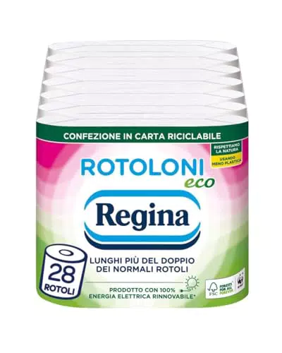 Regina Rotoloni Eco - Carta Igienica 2 Veli, Confezione Riciclabile FSC