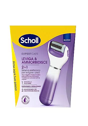 Scholl Velvet Pedicure Elettronico 2in1 per Piedi Levigati e Ammorbiditi