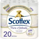 Scottex Carta Igienica Morbida e Assorbente, 5 Veli Dermatologicamente Testata