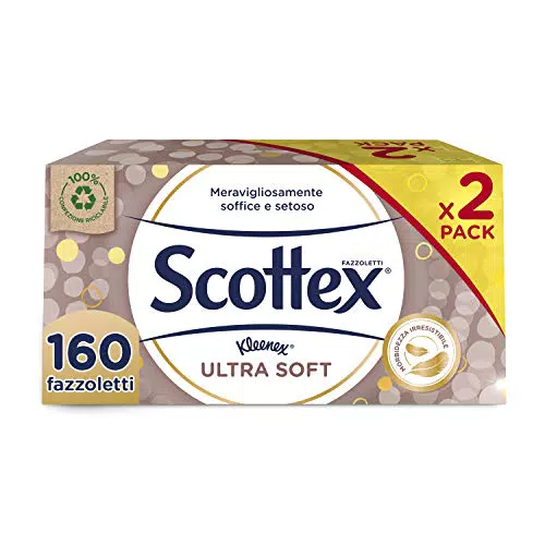 Scottex Ultra Soft Fazzoletti di Carta Morbidi e Setosi, Confezione Riciclabile