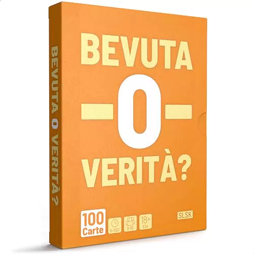 SLSK Games Bevuta o Verità? - Gioco di Carte Alcolico per Adulti 18+