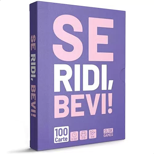 SLSK Games - Se Ridi, Bevi! Gioco di carte alcolico per adulti 18+