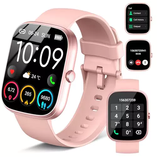 Smartwatch Fitness Uomo Donna con Chiamate, Monitoraggio Sportivo e Sonno