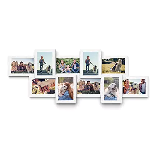 SONGMICS Cornice Multipla Collage per 10 Foto 10x15 cm - Modello RPF21W