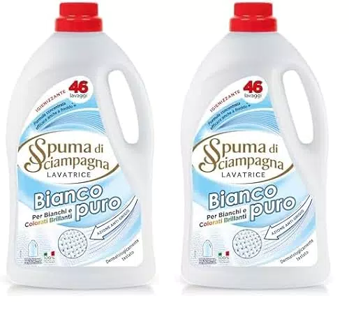 Spuma di Sciampagna Detersivo Lavatrice Liquido Bianco Puro 46 Lavaggi - 2070 Ml