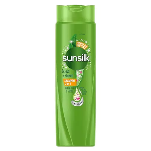 Sunsilk Shampoo 2in1 Sciolti e Fluenti con Olio di Tea Tree e Biotina