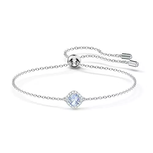 Swarovski Braccialetto Angelic Placcato Rodio con Taglio Cushion