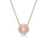 Swarovski Collana Sparkling Dance Quadrifoglio Placcato Oro Rosa