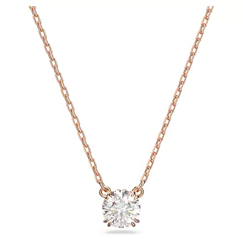 Swarovski Constella Pendente con Zirconia a Taglio Tondo Placcato Oro Rosa