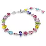 Swarovski Braccialetto Gema con Cristalli a Taglio Misto e Placcatura in Rodio