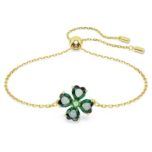 Swarovski Braccialetto Idyllia Quadrifoglio con Cristalli a Cuore e Zirconia
