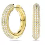 Swarovski Orecchini a cerchio Dextera placcati oro