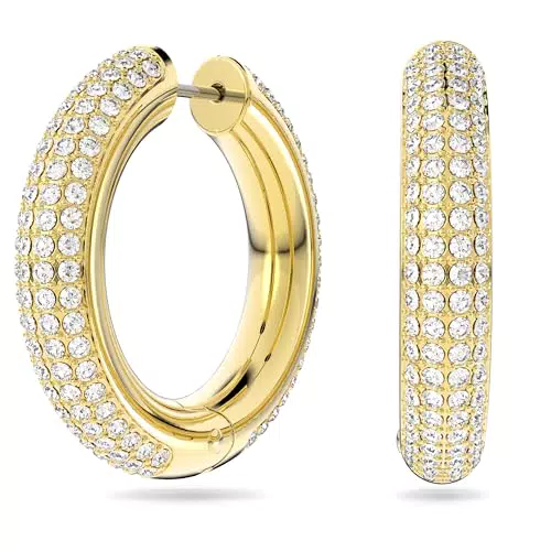Swarovski Orecchini a cerchio Dextera placcati oro
