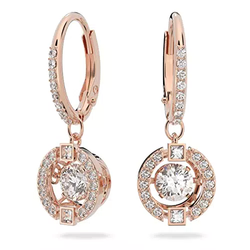Swarovski Orecchini Sparkling Dance Rotondi Placcati Oro Rosa