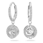 Swarovski Orecchini Sparkling Dance Rotondi Placcati Rodio